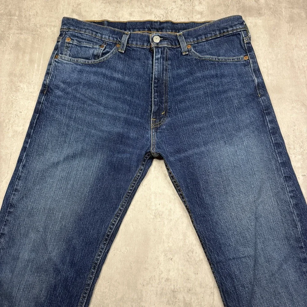 Levi's 505 Regular Fit Jeans Men's 36 x 32 Dark Wash Straight Leg Classic Denim